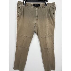 Gramicci Men's Canvas Khaki Green Hiking Climbing Belted Pants, Large, 36 x 33